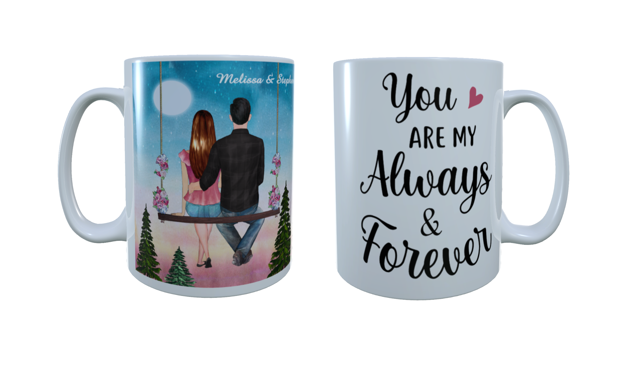 Always & Forever Sunset Sweatheart Swing Ceramic Mug